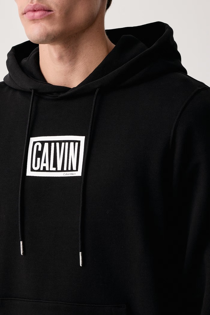 Mikina s kapucí pánská s bavlnou Calvin Klein Jeans LV04RH246G černá