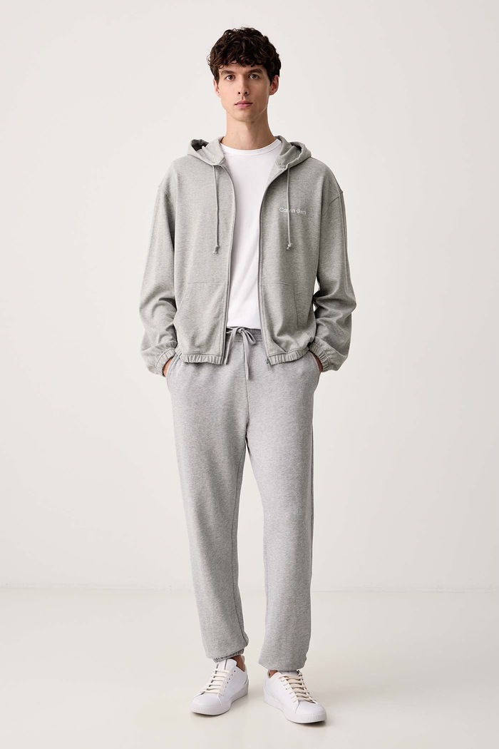 Calvin Klein Underwear Dukserica loungwear za muškarce od pamuka LV00NM3073 siva AW26