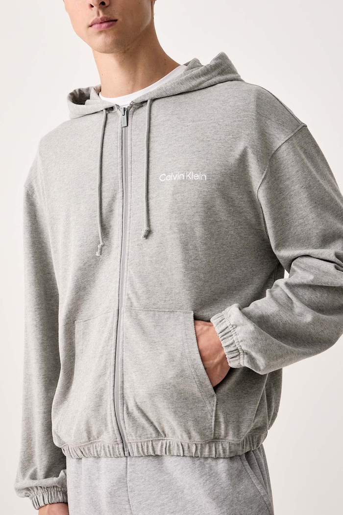 Dukserica loungwear za muškarce od pamuka Calvin Klein Underwear LV00NM3073 siva