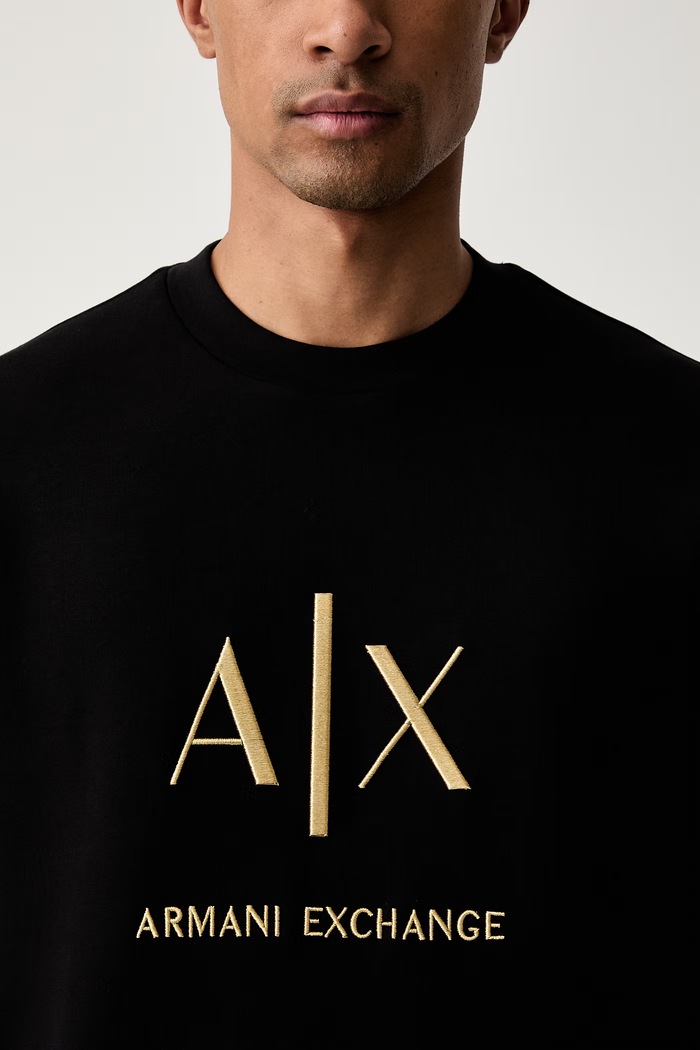 Armani Exchange mikina pánska s bavlnou čierna XM003551.AF20150