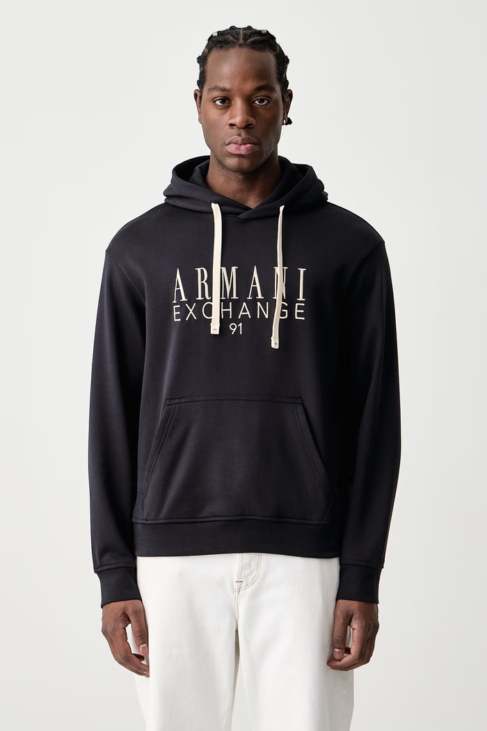 Armani Exchange Кофта с капюшоном мужская хлопковая тёмно-синий XM003429.AF10830