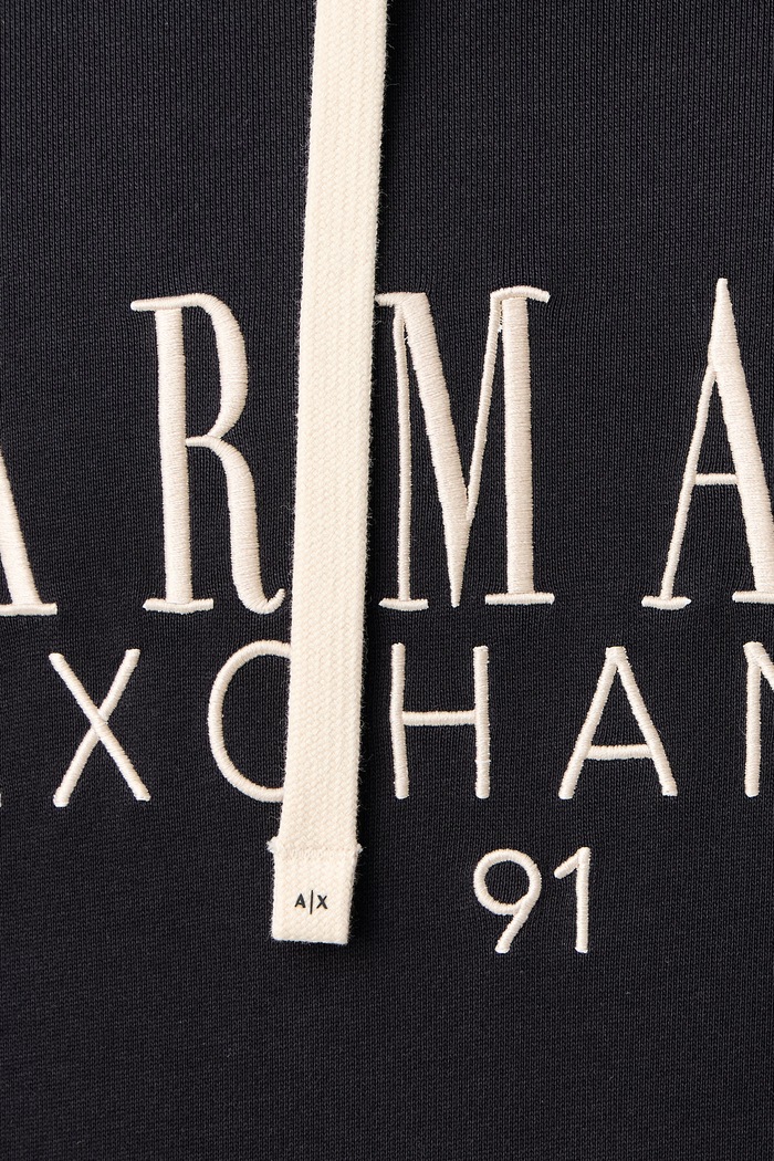 Кофта с капюшоном мужская хлопковая Armani Exchange тёмно-синий XM003429.AF10830