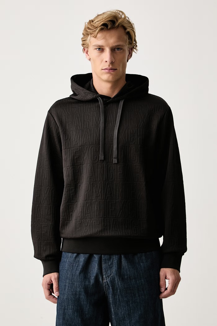 Armani Exchange Кофта с капюшоном для мужчин чёрный XM002906.AF21862