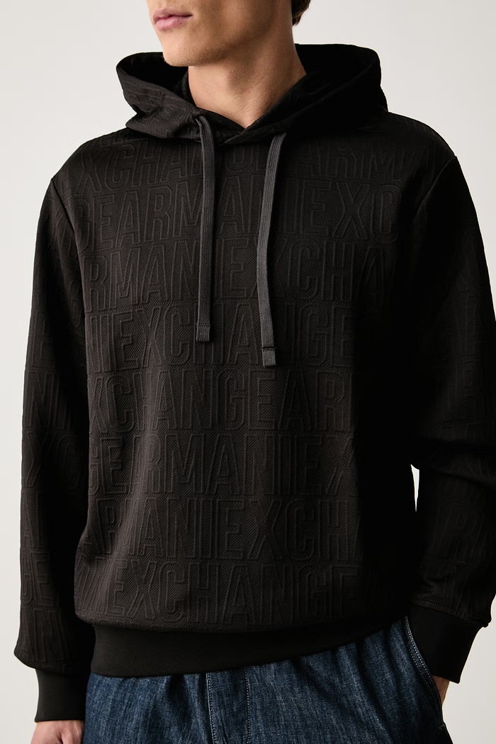 Кофта с капюшоном для мужчин Armani Exchange XM002906.AF21862 чёрный