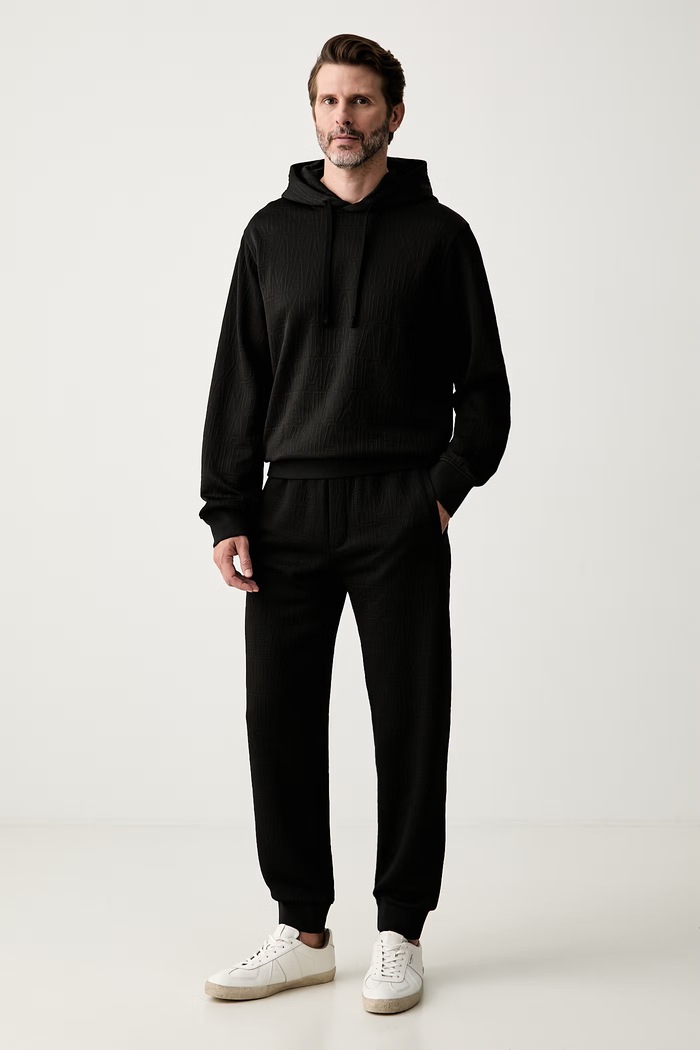 Armani Exchange суичър с качулка мъжки XM002906.AF21862 черен AW26
