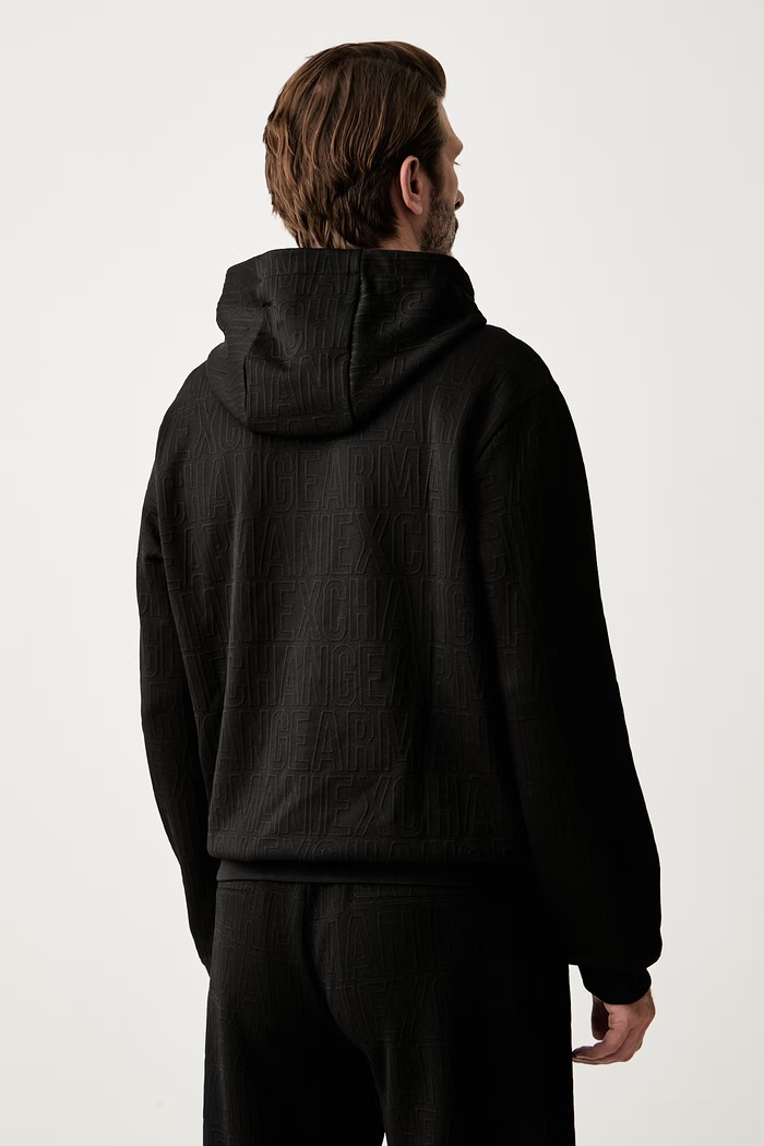 Дрехи Armani Exchange суичър с качулка мъжки XM002906.AF21862 черен