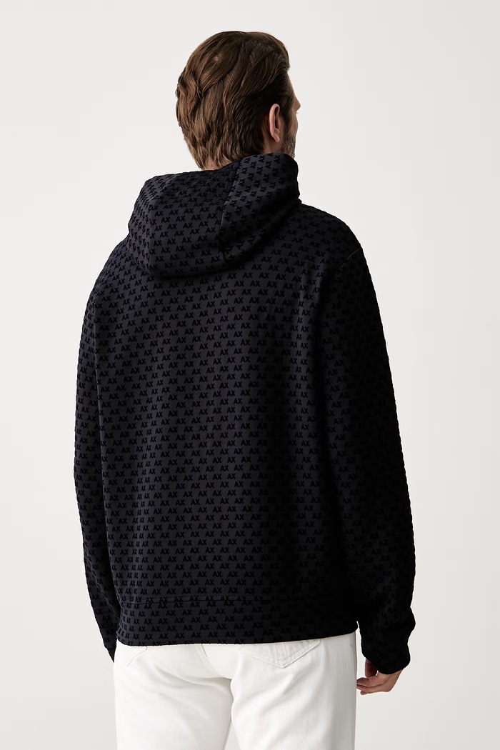 Дрехи Armani Exchange суичър с качулка мъжки с памук XM002903.AF10818 тъмносин