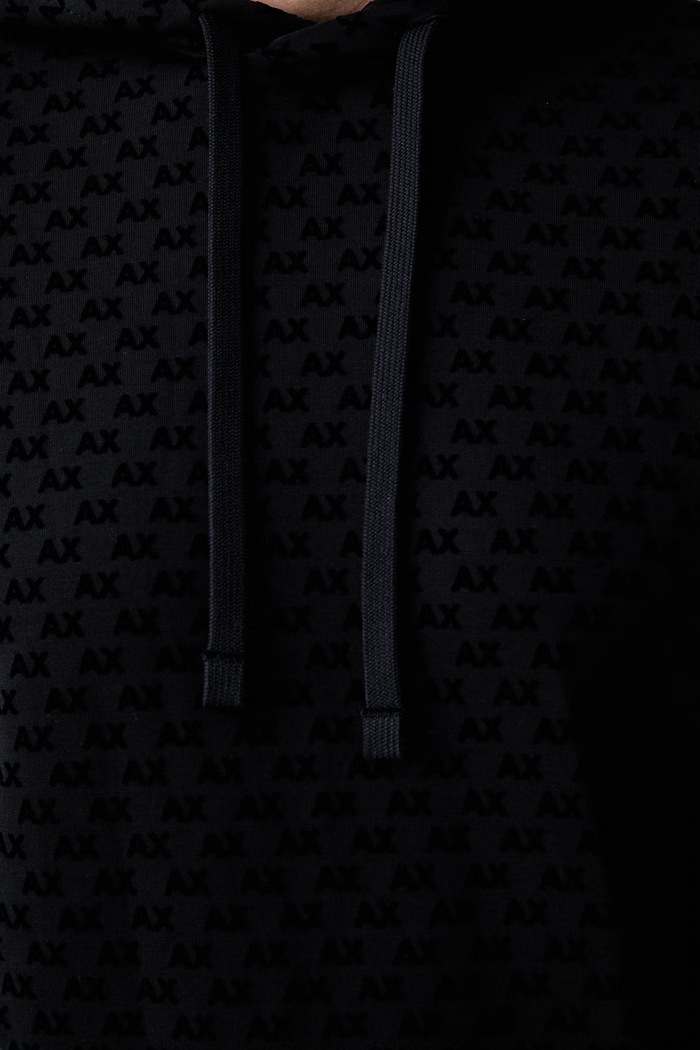 Armani Exchange суичър с качулка мъжки с памук XM002903.AF10818 тъмносин