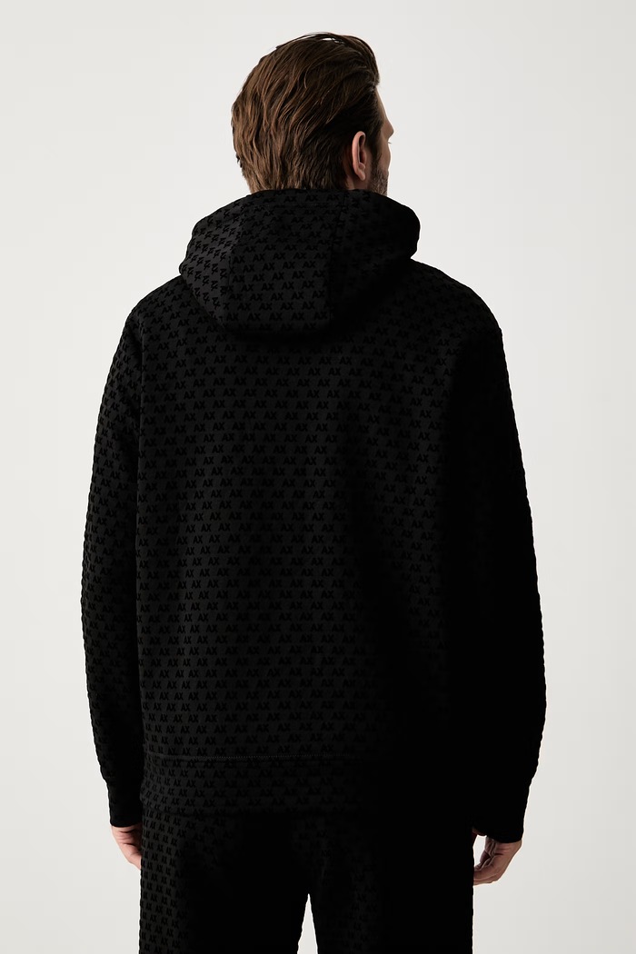Дрехи Armani Exchange суичър с качулка мъжки с памук XM002903.AF10818 черен