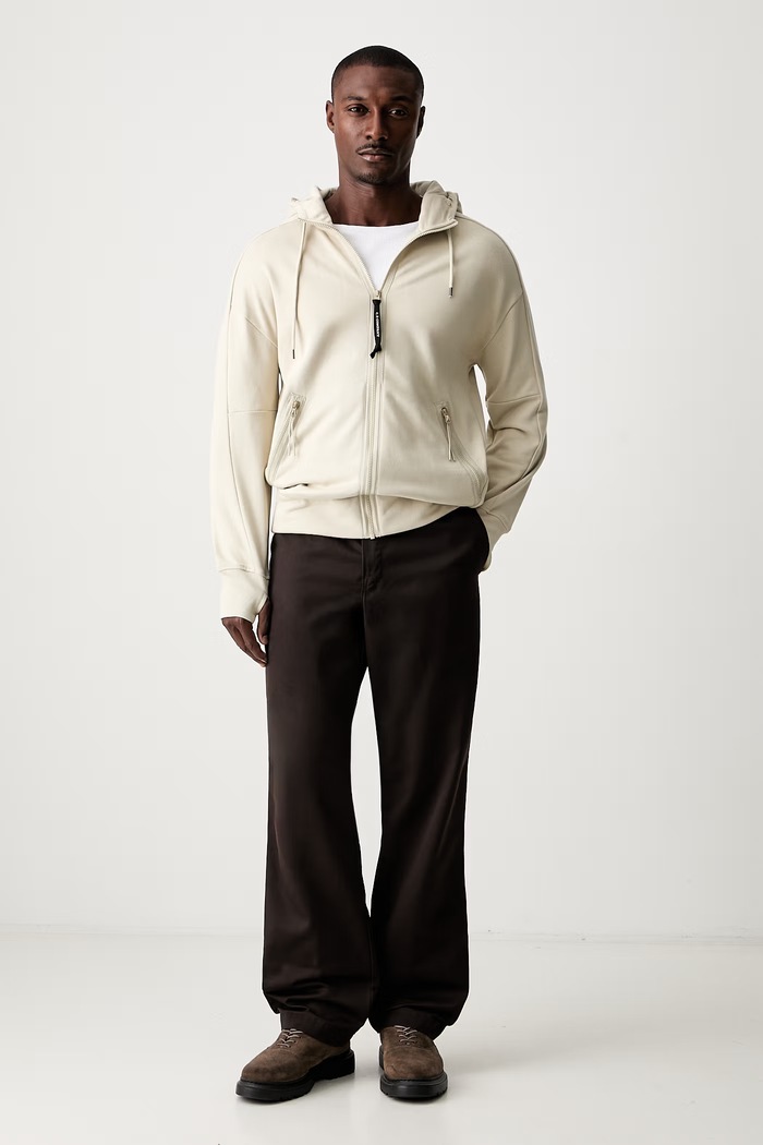 C.P. Company bluza rozpinana z kapturem męska bawełniana 21CMSS715A005086W szary AW26