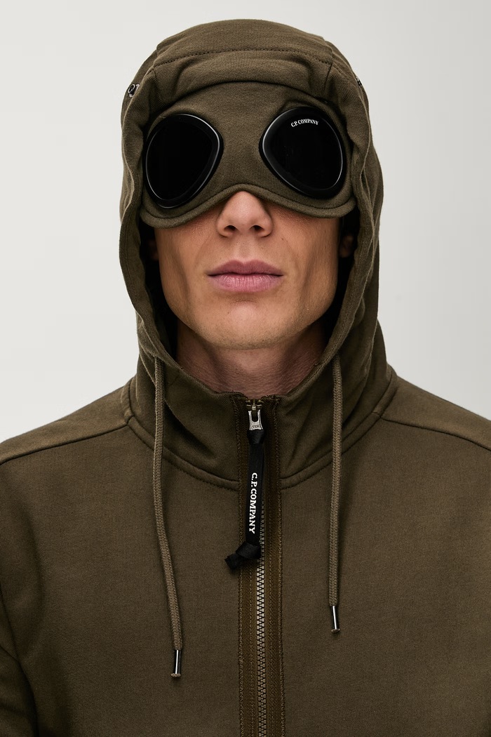 C.P. Company bluza rozpinana z kapturem męska bawełniana 21CMSS715A005086W