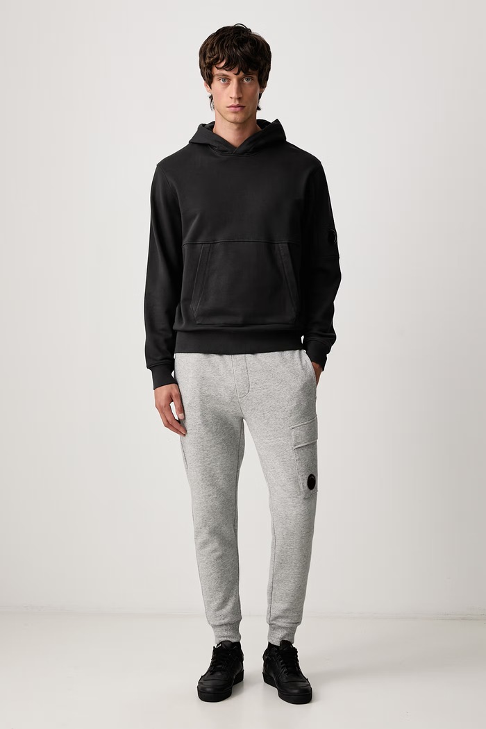 C.P. Company Pulover s kapuco moški bombažen 21CMSS714A005086W siva AW26