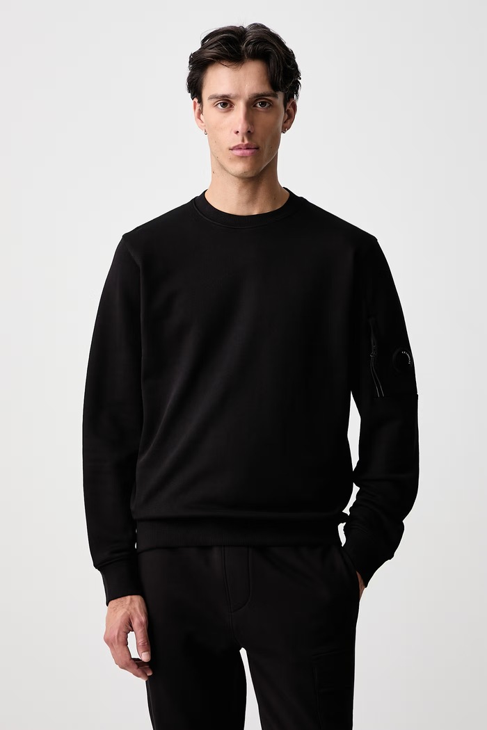 C.P. Company Bluza męska bawełniana czarny RCCMSS713A005086W