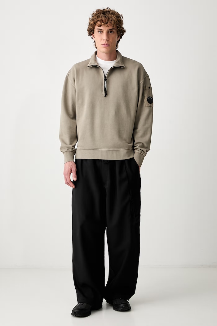 C.P. Company bluza męska bawełniana 21CMSS020A006372M zielony AW26