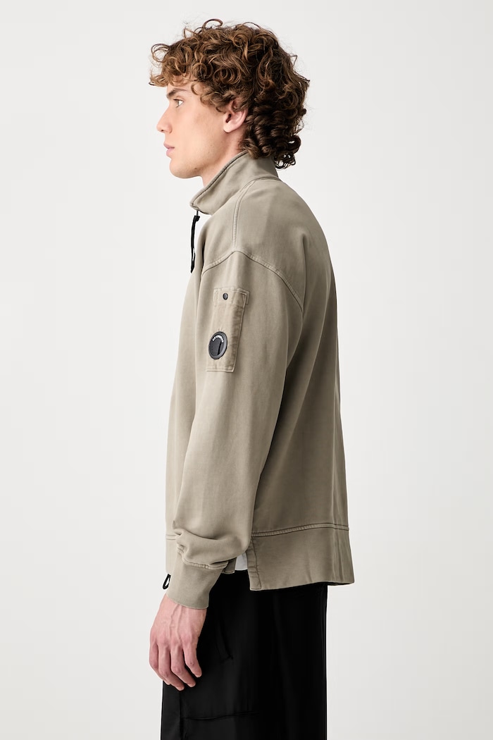 C.P. Company bluza męska bawełniana zielony 21CMSS020A006372M