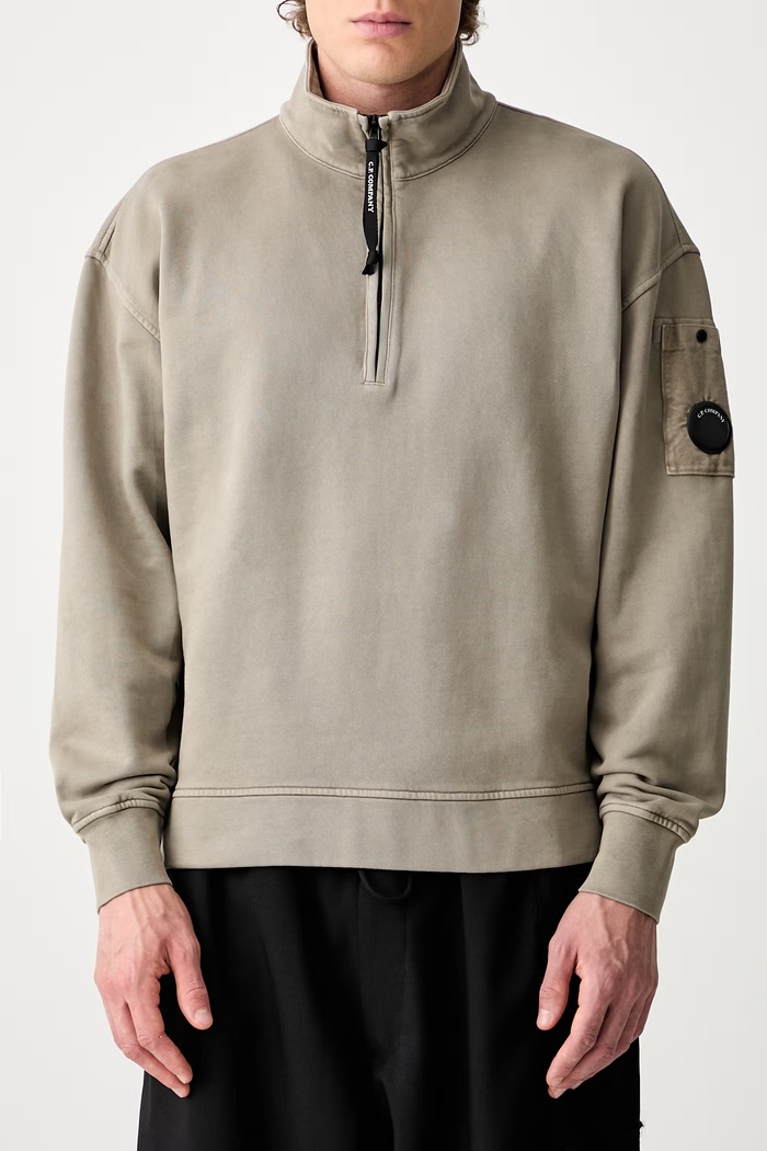 C.P. Company bluza męska bawełniana 21CMSS020A006372M zielony