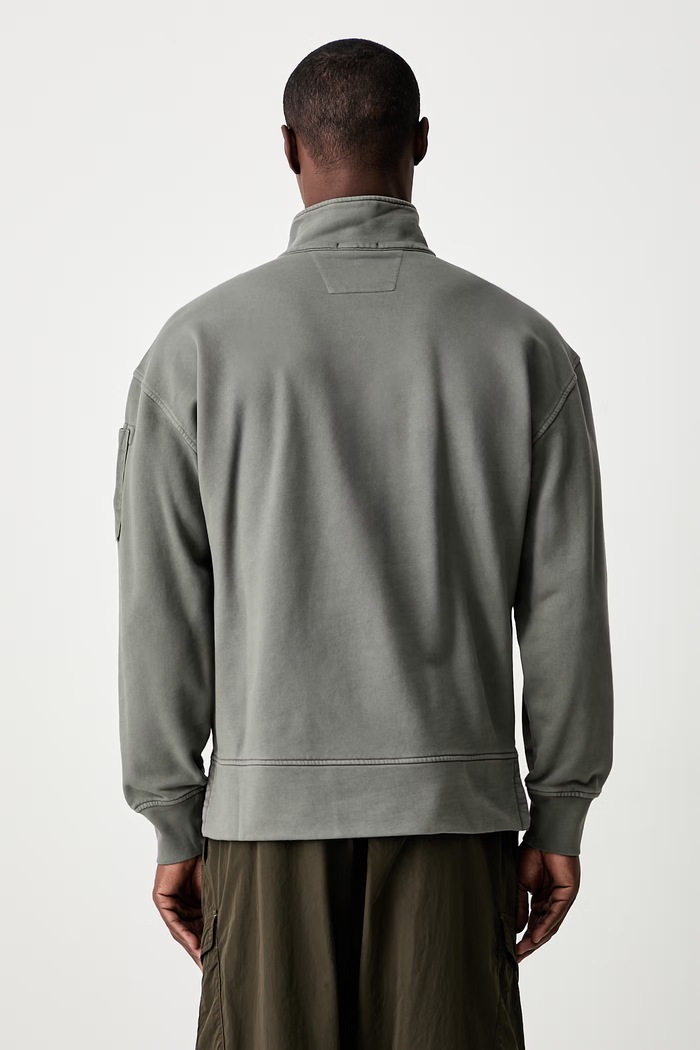 Odzież C.P. Company bluza męska bawełniana 21CMSS020A006372M zielony