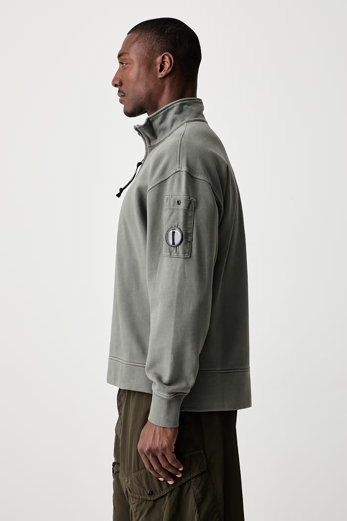 C.P. Company bluza męska bawełniana zielony 21CMSS020A006372M