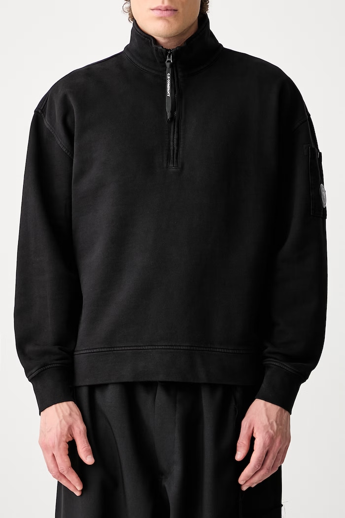 C.P. Company кофта бавовняна чоловіча 21CMSS020A006372M чорний