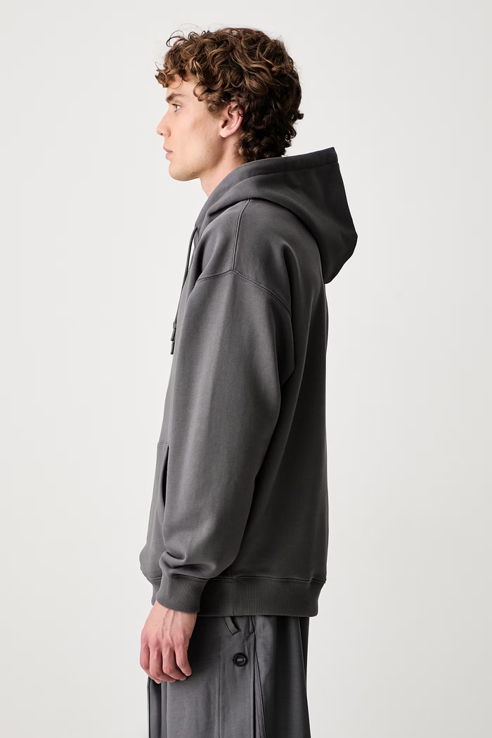 Y-3 LIQUID LG FT HD bluza z kapturem bawełniana męska KZ0841.M szary AW26