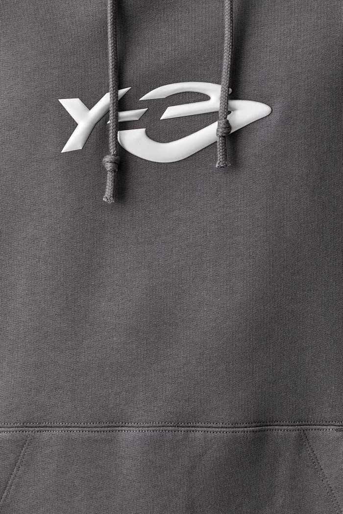 Y-3 LIQUID LG FT HD bluza z kapturem bawełniana męska KZ0841.M szary
