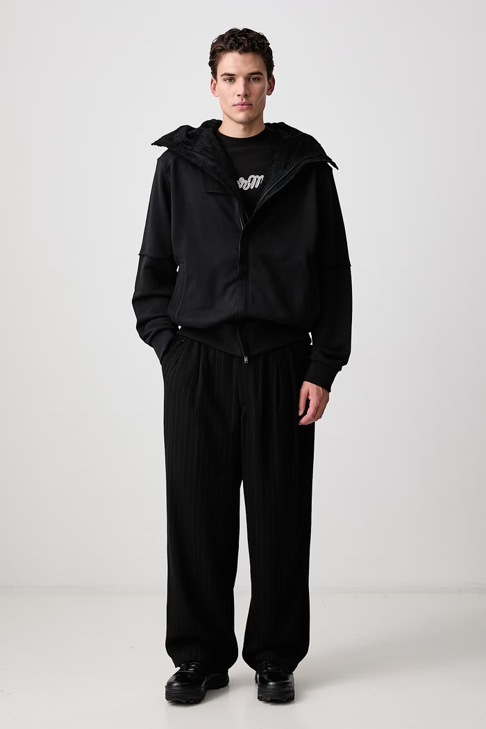 Y-3 FT NINJA HD bluza rozpinana z kapturem bawełniana męska KR1073 czarny AW26