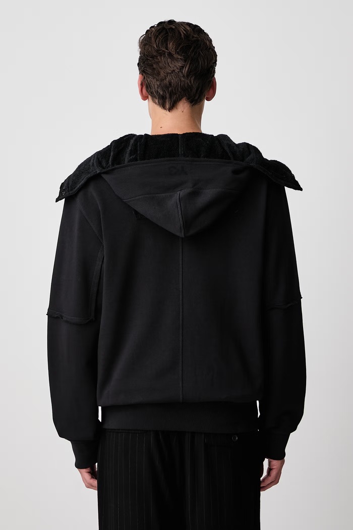 Odzież Y-3 FT NINJA HD bluza rozpinana z kapturem bawełniana męska KR1073 czarny