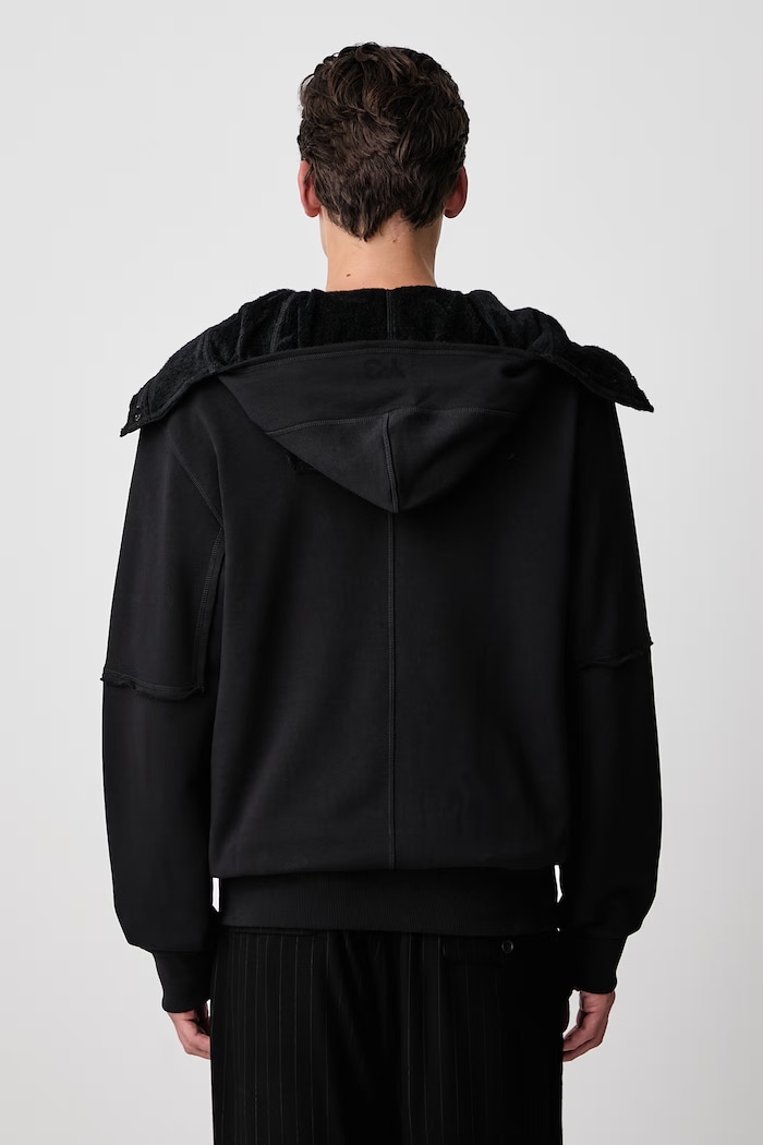 Odzież Y-3 FT NINJA HD bluza rozpinana z kapturem bawełniana męska KR1073 czarny