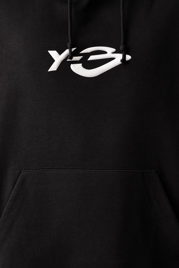 Y-3 LIQUID LG FT HD bluza z kapturem bawełniana męska KR1070.M czarny
