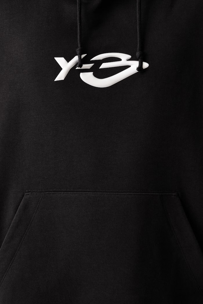 Y-3 LIQUID LG FT HD bluza z kapturem bawełniana męska KR1070.M czarny
