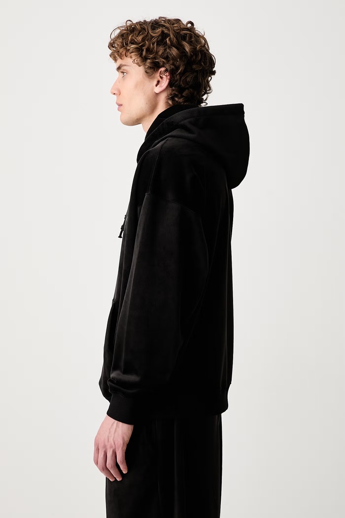Y-3 VC HOODIE bluza z kapturem welurowa męska IA4372.M czarny AW26