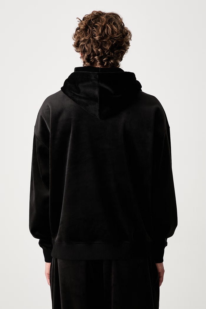 Odzież Y-3 VC HOODIE bluza z kapturem welurowa męska IA4372.M czarny