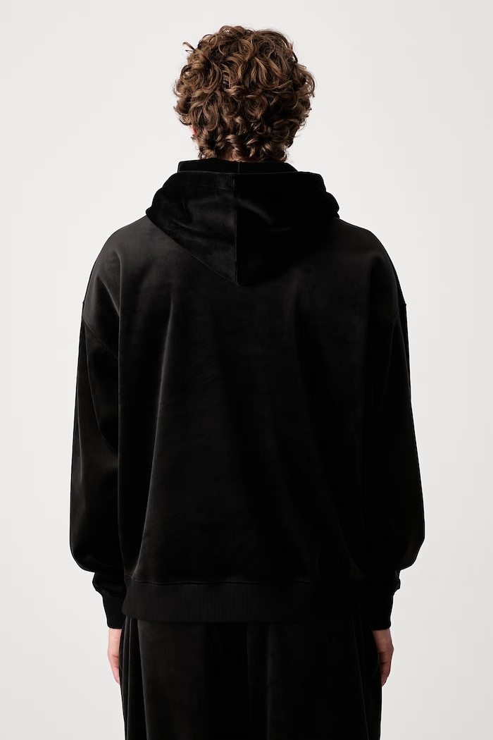 Odzież Y-3 VC HOODIE bluza z kapturem welurowa męska IA4372.M czarny