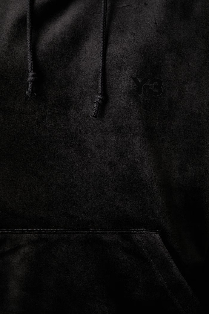 Y-3 VC HOODIE bluza z kapturem welurowa męska IA4372.M czarny