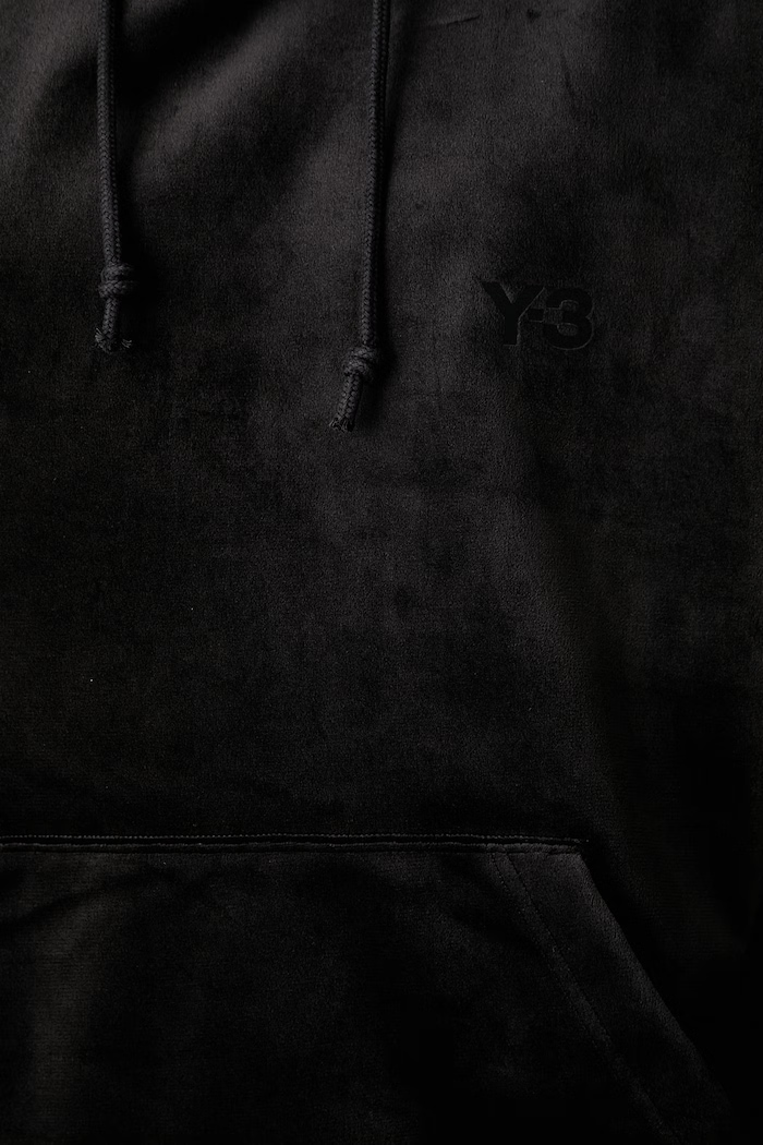 Y-3 VC HOODIE bluza z kapturem welurowa męska IA4372.M czarny
