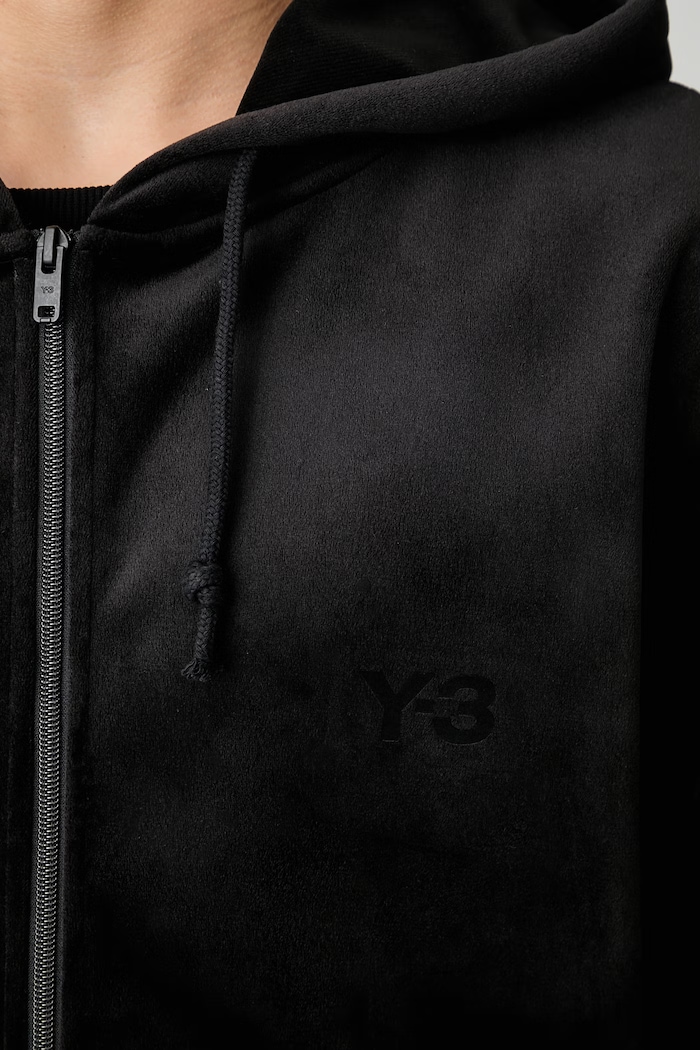 Y-3 VELVET ZIP HD bluza rozpinana z kapturem welurowa męska IA4371.M
