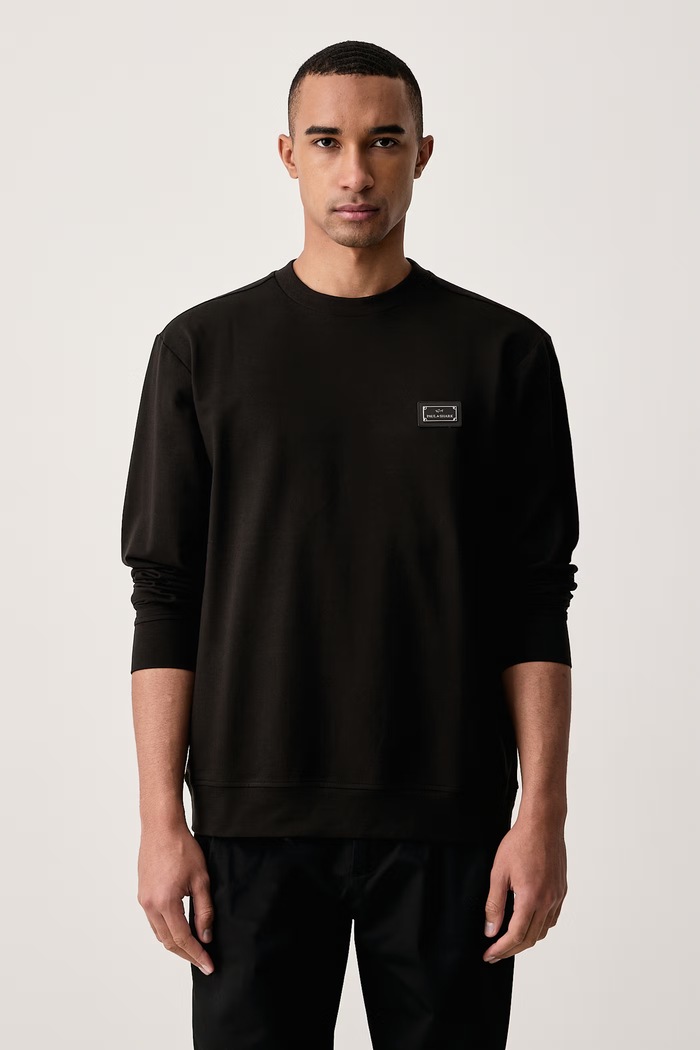 Paul&Shark Bluza męska z bawełną czarny 16311841
