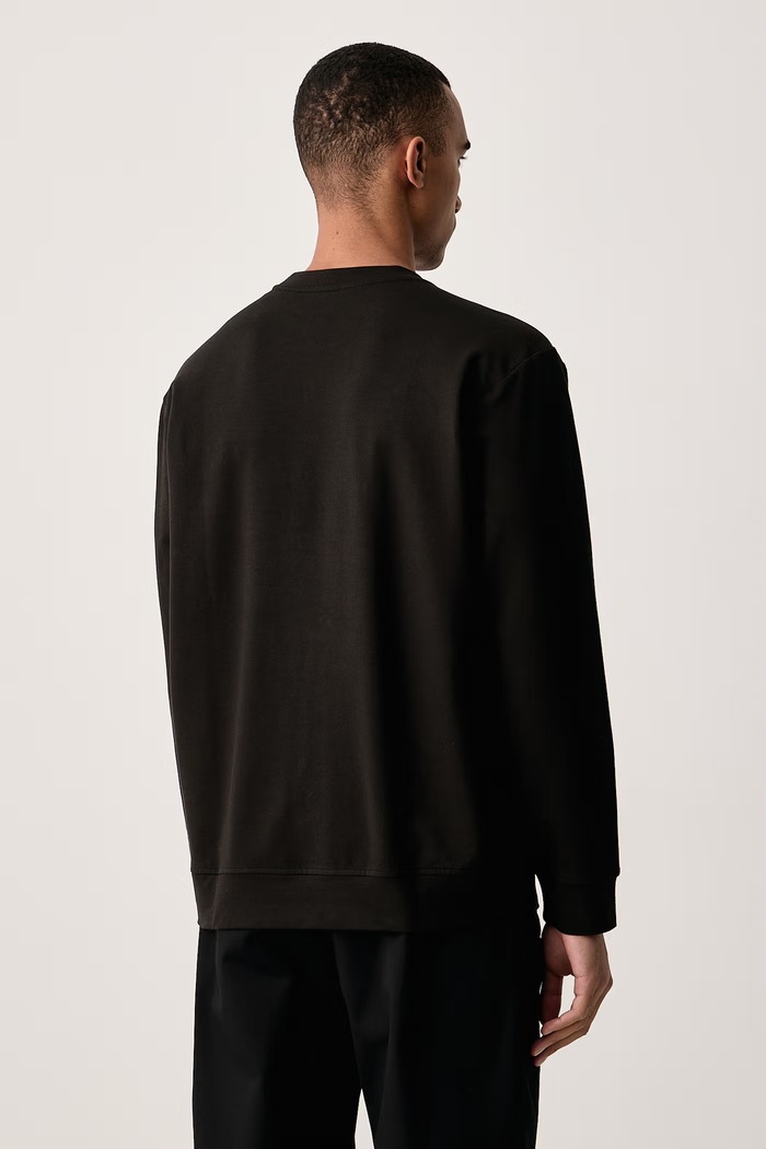 Odzież Paul&Shark Bluza męska z bawełną 16311841 czarny