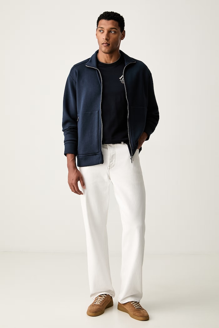 Paul&Shark bluza rozpinana męska z modalem 16311820 granatowy AW26