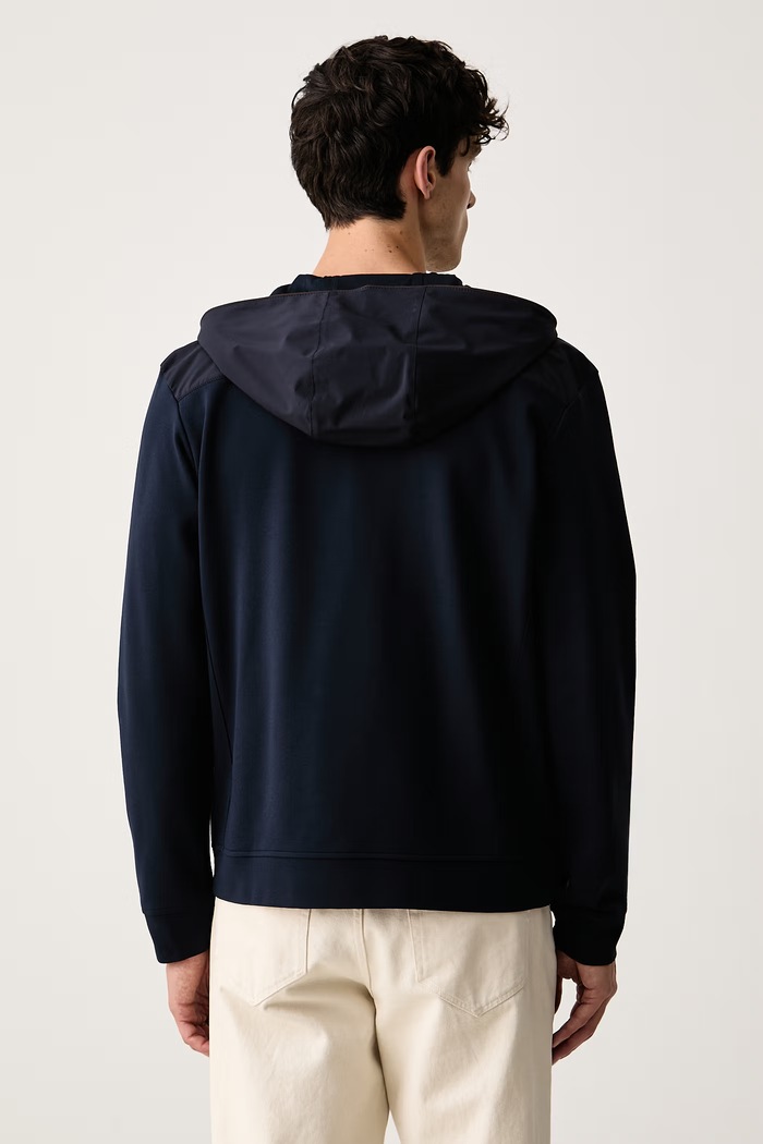 Odzież Paul&Shark bluza rozpinana z kapturem męska z wiskozą 16311811 granatowy
