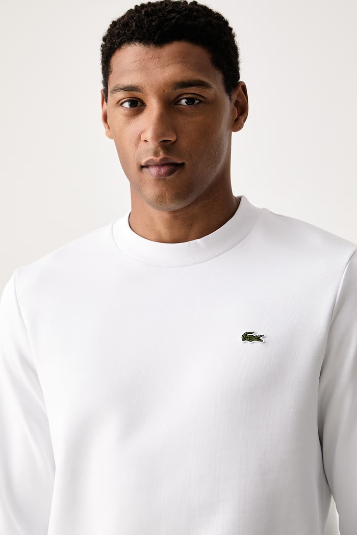 Lacoste pulover moški bombažen bela SH9801