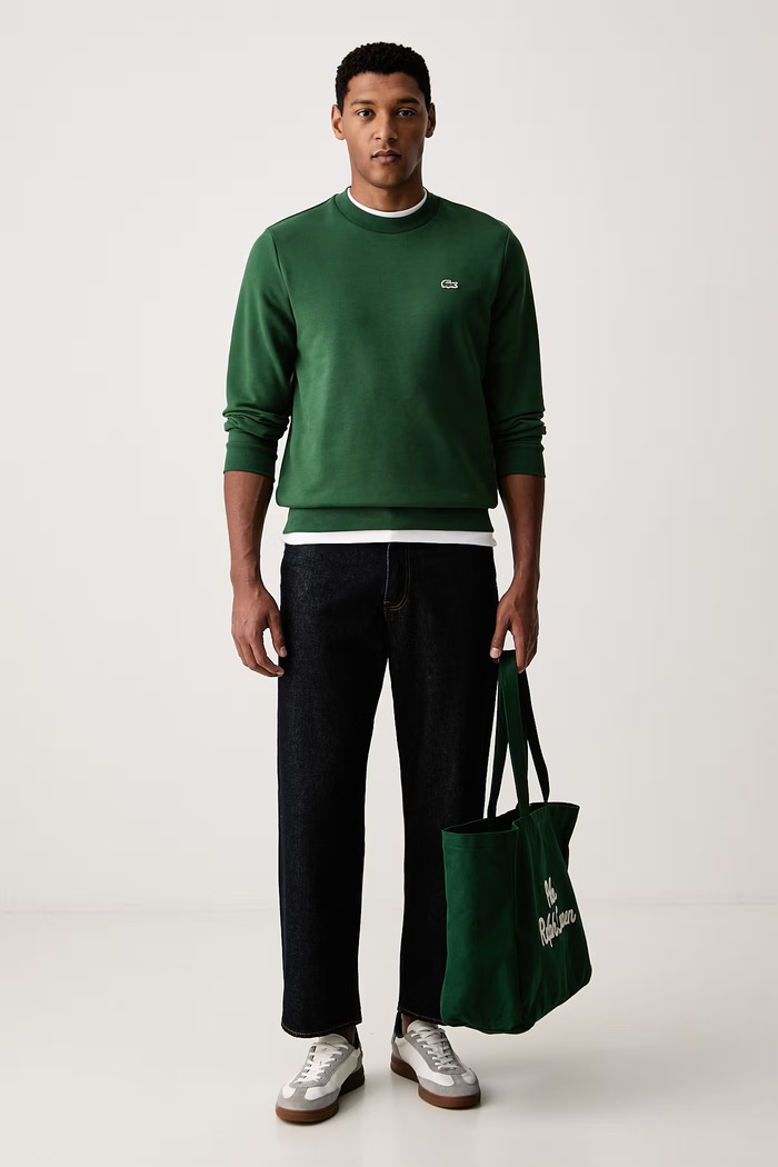 Lacoste μπλούζα ανδρική βαμβακερή SH9801 πράσινο AW26