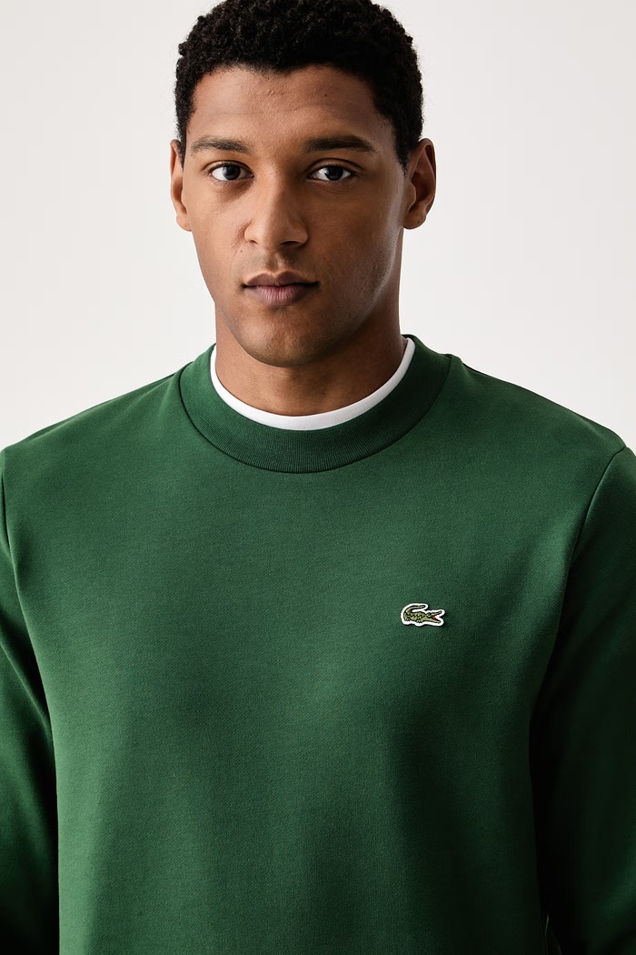 Lacoste μπλούζα ανδρική βαμβακερή πράσινο SH9801