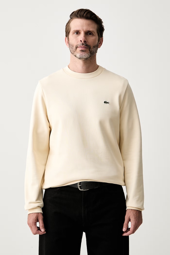 Lacoste bluza męska bawełniana beżowy SH9801