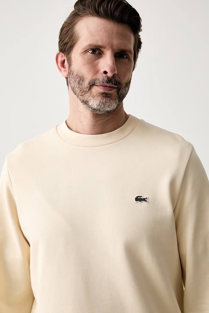 Lacoste bluza męska bawełniana beżowy SH9801