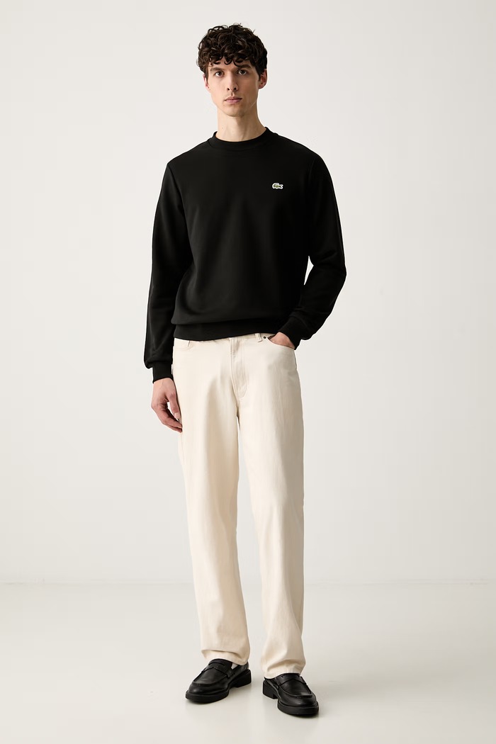 Lacoste bluza męska bawełniana SH9801 czarny AW26