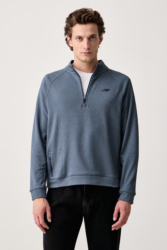 Skechers Bluza męska SKECHCLOUD LOUNGE niebieski LT300