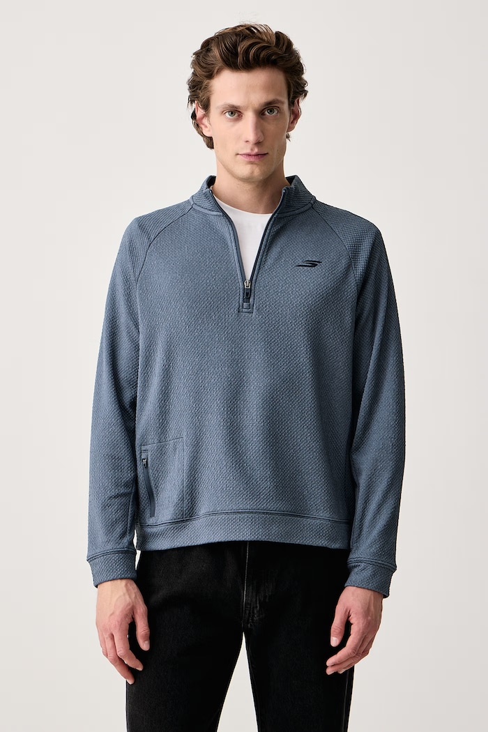 Skechers Bluza męska SKECHCLOUD LOUNGE niebieski LT300