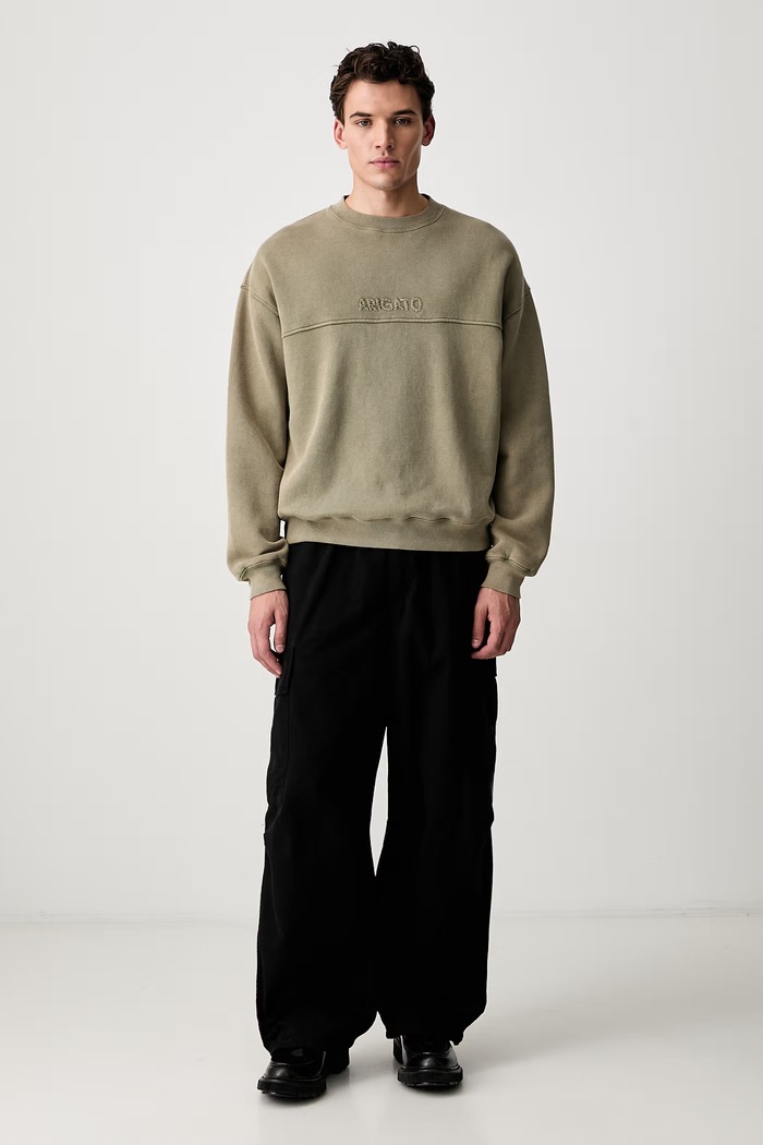Axel Arigato Gens Washed bluza bawełniana męska A4228002 zielony AW26