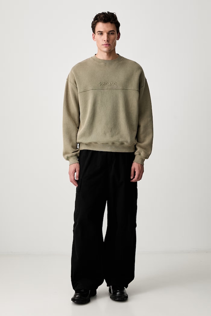 Axel Arigato Gens Washed bluza bawełniana męska A4228002 zielony AW26